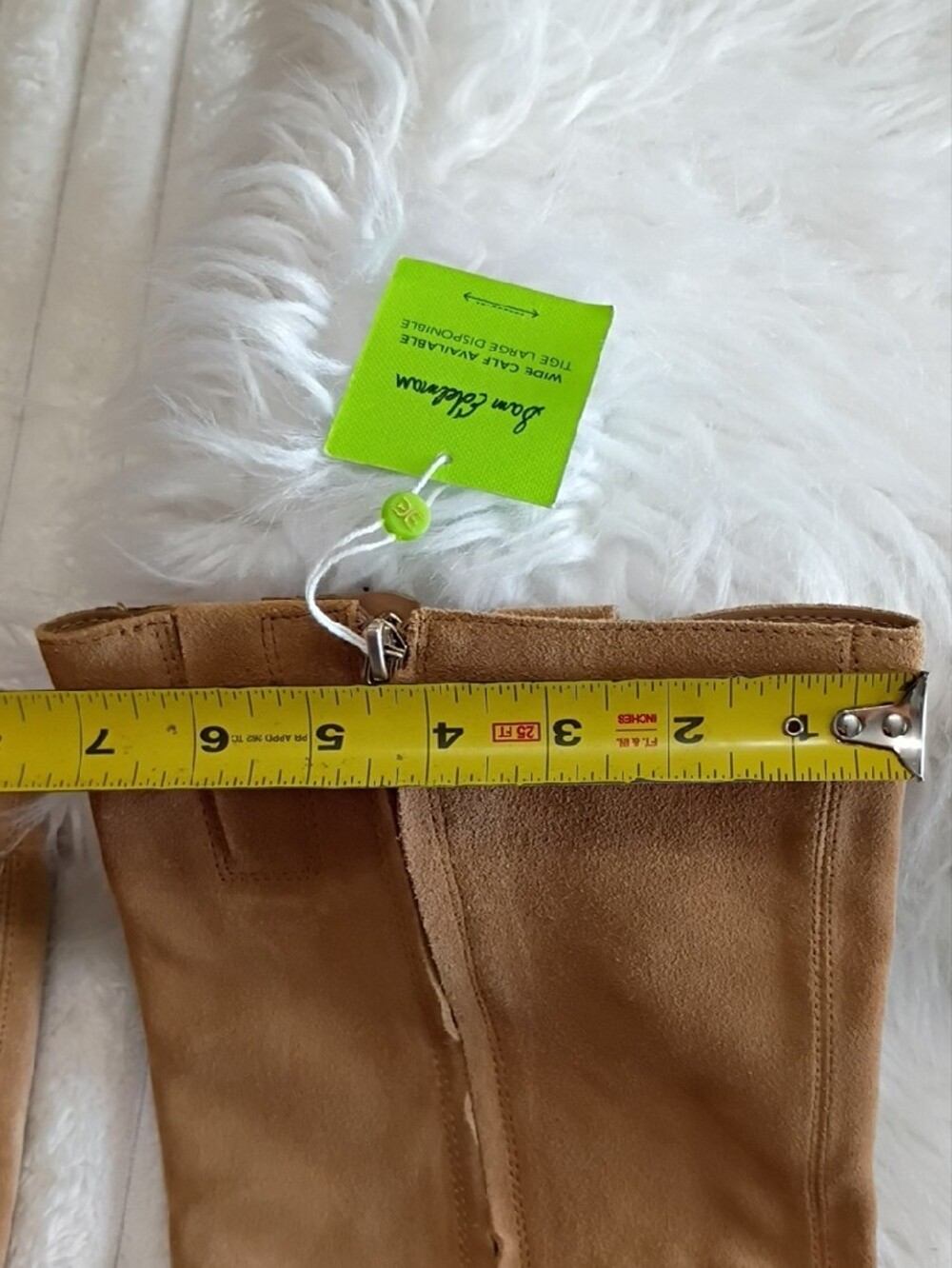 New Sam Edelman Woods Tan Suede Mid-Calf Western Boots - Size 8 - Picture 11 of 16